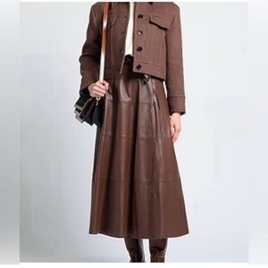 Sandro short coat with leather collar